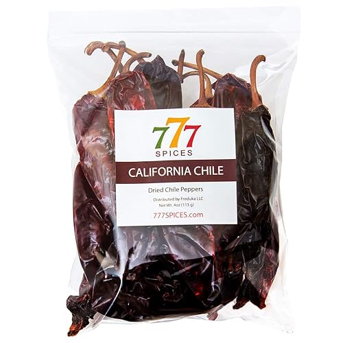 Pimientos de chile entero secos California de 4 onzas, vainas de Chile deshidratadas naturales para alimentos mexicanos auténticos, bolsa resellable