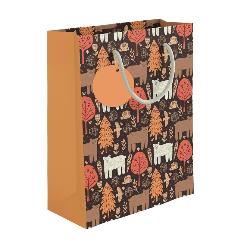 PaperPep Brown Autumn Jungle Print 9"X7"X4" Gift Paper Bag Pack of 6 | Gift Bags For Return Gifts, Presents, Weddings, Birthday, Holiday Presents, Celebrations (B0DFMGGDZJ) Amazon Price History, Amazon Price Tracker