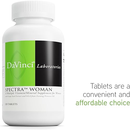 Miniatura 5 de DAVINCI Labs Spectra Woman - Suplemento dietético para apoyar la salud ósea y las necesidades de las mujeres - con vitaminas, minerales, calcio,