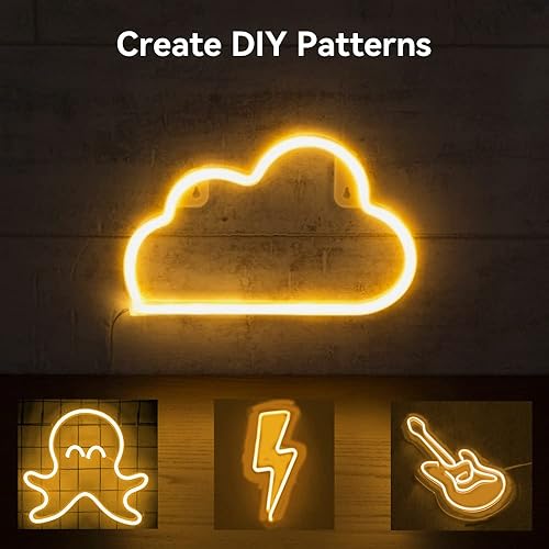 Miniatura 4 de Umepoxoc Tira de luces LED de neón tira de luz blanca cálida regulable tira de luces LED de 164 pies tira de luces LED de 3000 K letrero de neón