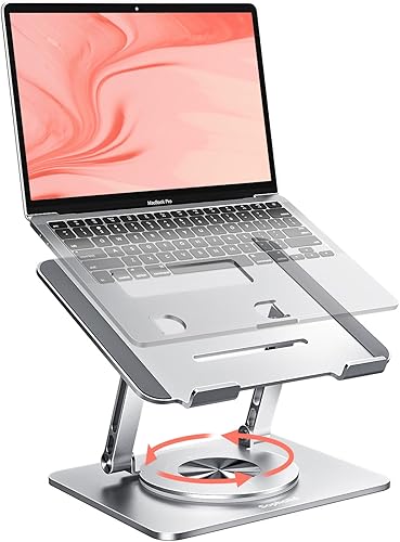 Miniatura 9 de Soporte para laptop de aluminio ergonómico de 2.5 mm, altura y ángulo ajustables, resistente pero ligero, compatible con MacBook Pro/Air, Dell XPS,