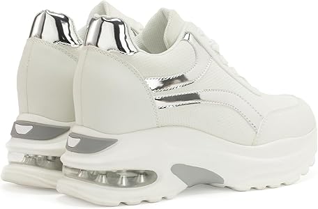 JOMIX Sneaker Donna Basse - Comode E Traspiranti Per Passeggiate - Tomaia PU E Suola PVC - Allacciate - WBO250118