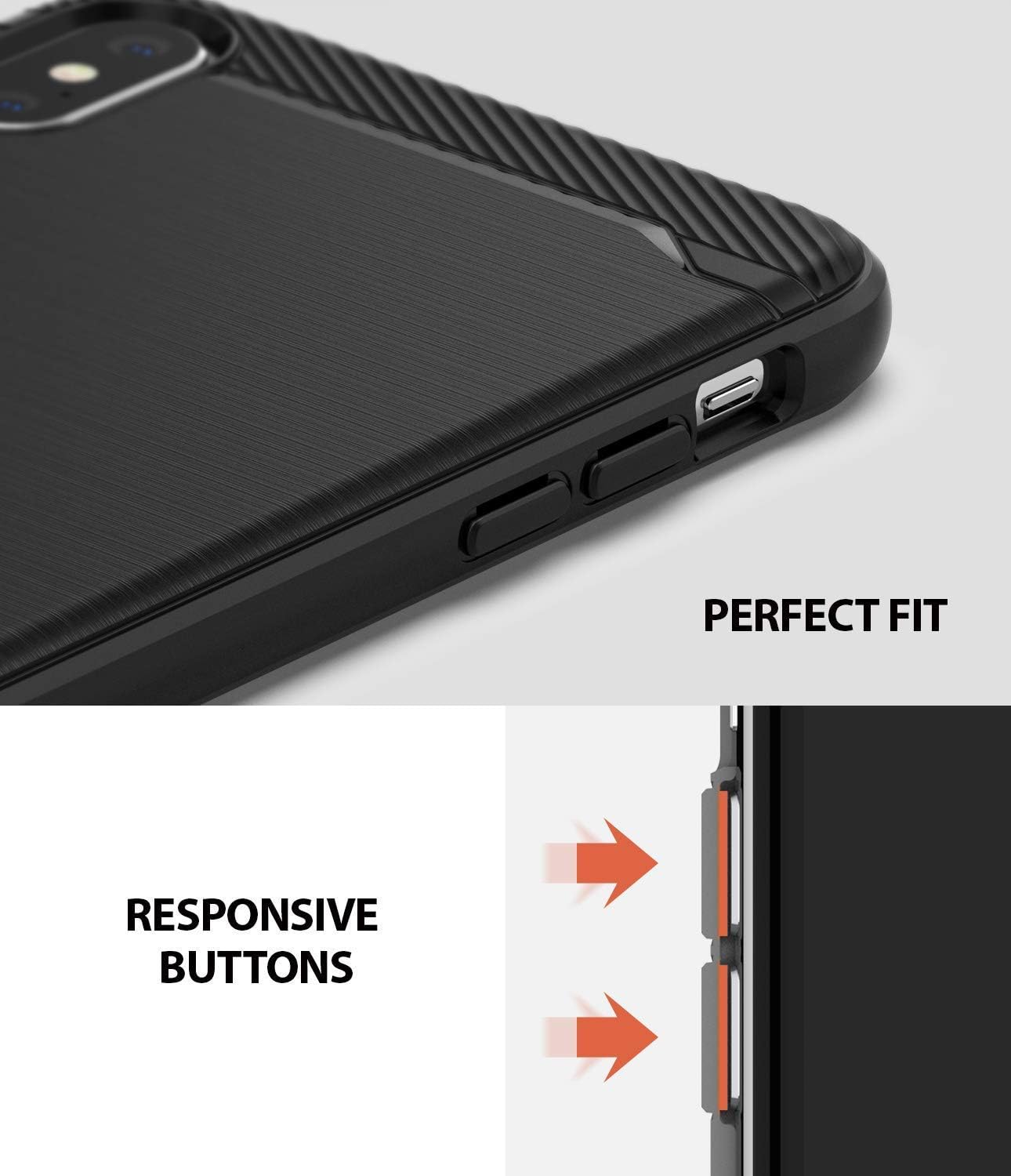 Ringke Onyx Compatible with iPhone Xs Max Case (6.5") (2018) - Black