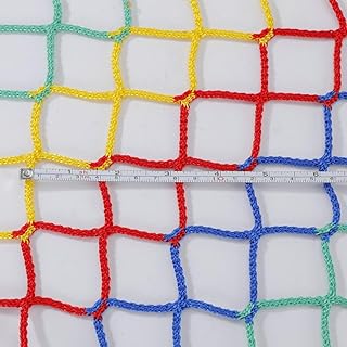 Knotless Polyester Stadium Fencing Net,High Impact Soccer Barrier Netting Backstop Nets,Outdoor Fence Net for Farmland Playground Scenic Area Resort Parks,(Size:9M×10M(29.5FT×32.8FT),Color:Colorful)