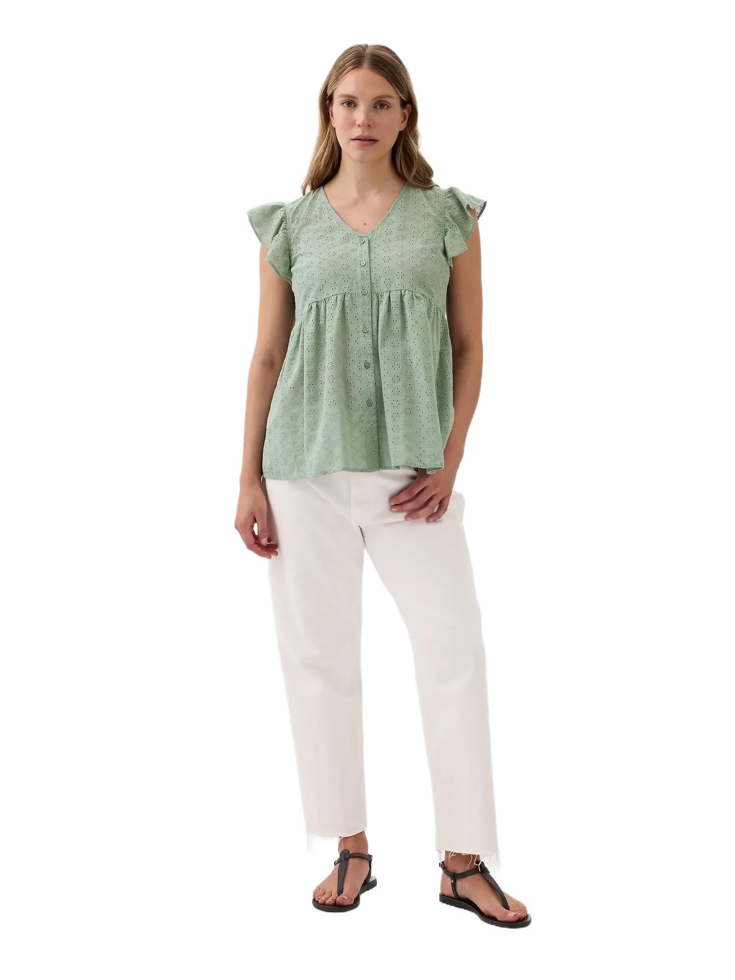 GAP Women's Maternity Eyelet Top