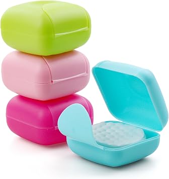 Cosmetic Cotton Pad Holder 4 PCS Plastic Cotton Square Holder