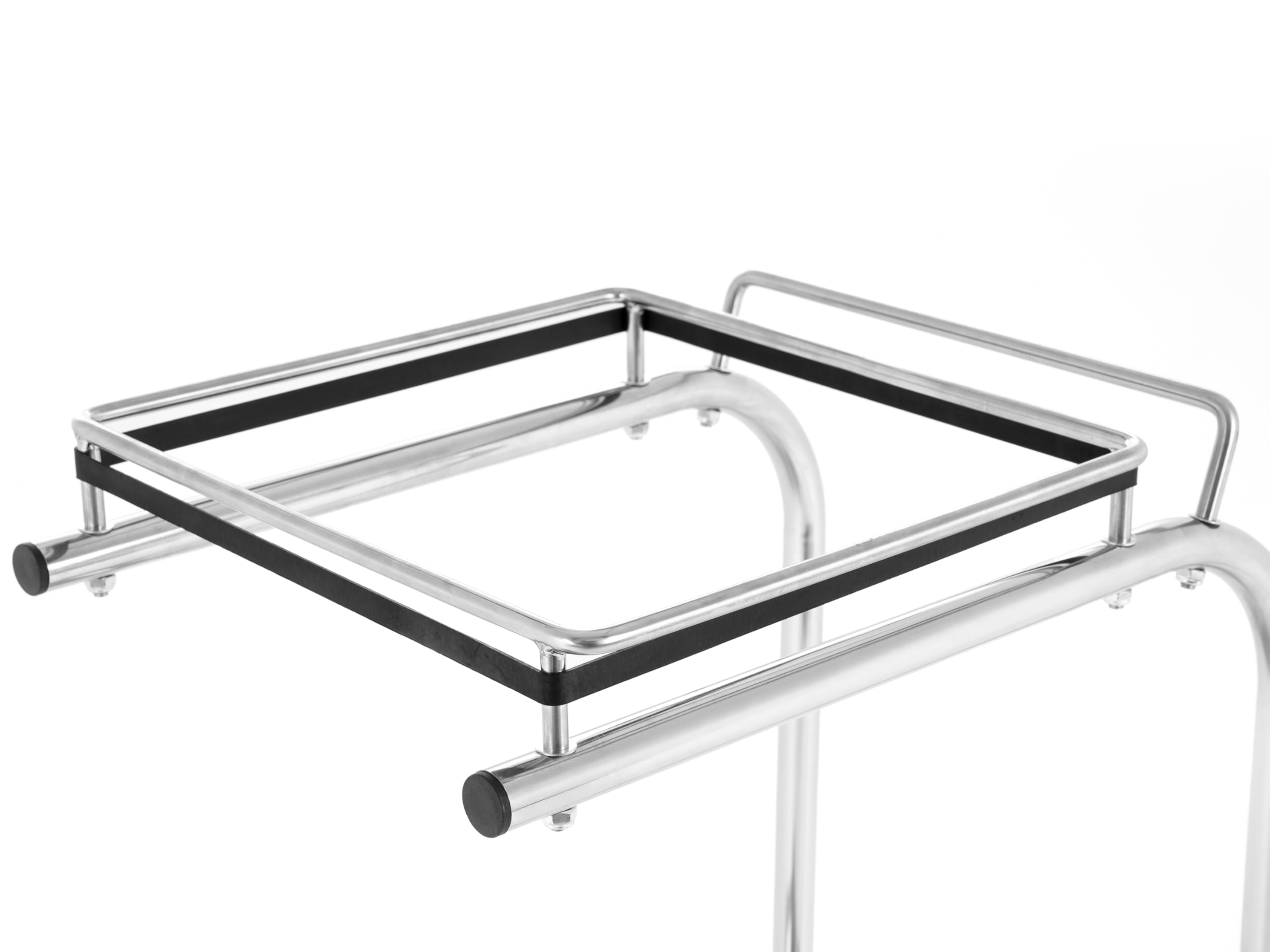 TECHNICA Stojak na worki na śmieci 120 l na kółkach – mobilny uchwyt na worki na śmieci ze stali nierdzewnej, na kółkach, 505 x 355 x 800 mm – wytrzymały stojak na duże worki na śmieci