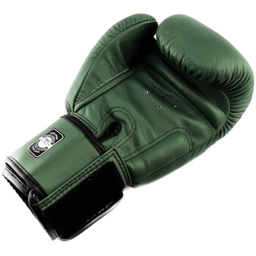 TWINS SPECIAL Boxhandschuhe, Leder BGVL-3, Military Größe 12 Oz