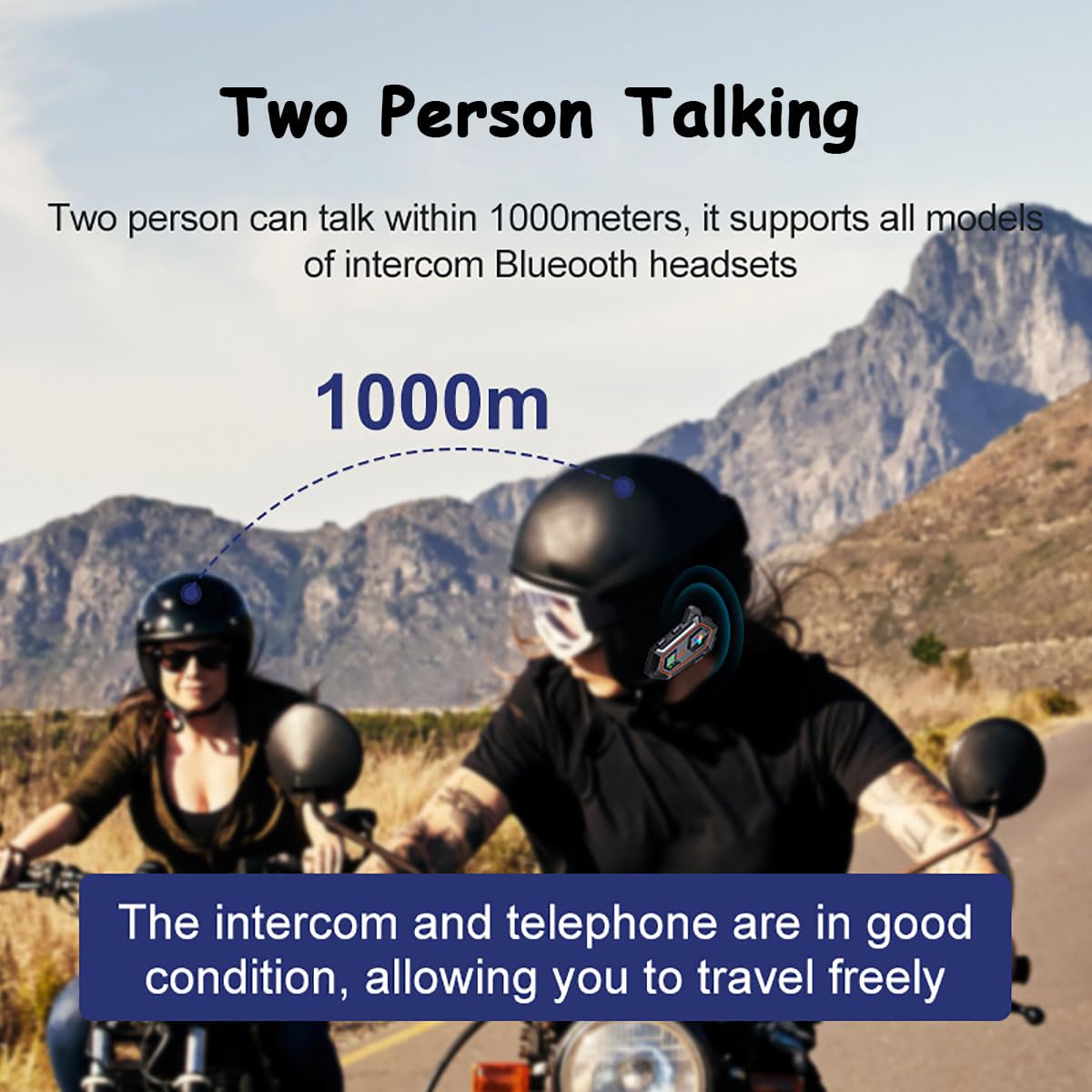 FRoon Auricolare per Sistema di Comunicazione Bluetooth per Moto, con possibilità di interfono per Due Persone, Adattabile a Normali Auricolari Bluetooth, Compatibile con Tutti i caschi,1pcs