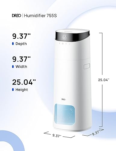 Miniatura 8 de Dreo Humidificador inteligente de 16 L para habitación grande, 1000 pies cuadrados, humidificadores de aire de niebla fría de 130 horas para