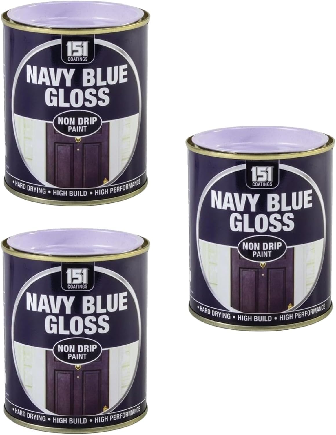 GSV Essentials 3x Non-Drip Glossy Navy Blue Paint, Quick Drying, Multi Purpose Use Navy Blue Paint Ideal for Wood, Metal, Plastic, Furniture, Perfect for Interior and Exterior Use (300 ML)