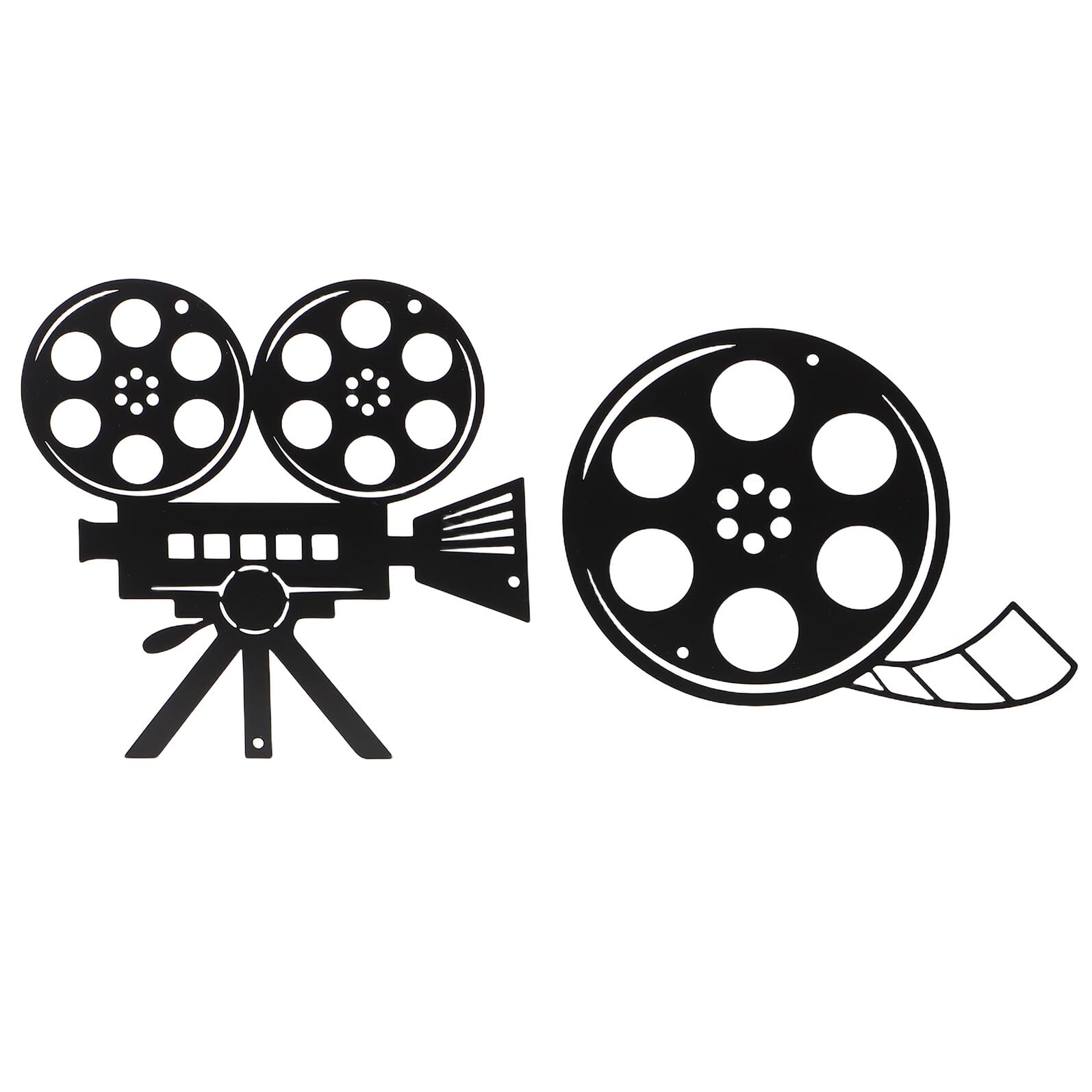 Bobines de film déco murale cinéma métal Levemolo vintage salon et salle de projection