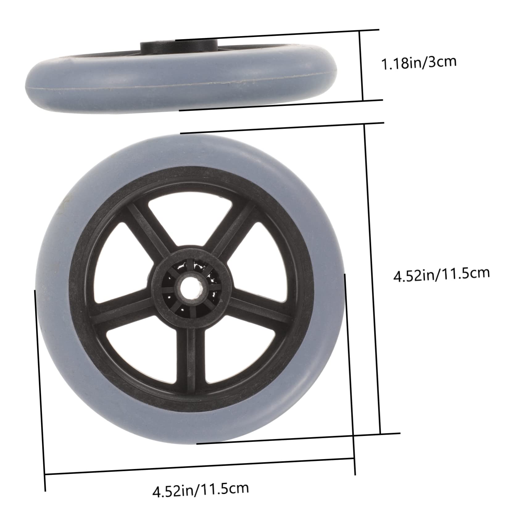 HOMOCONO Replaceable Wheelchair Accessories 5 Inch Universal Wheel Sturdy Front Wheel for Wheelchair