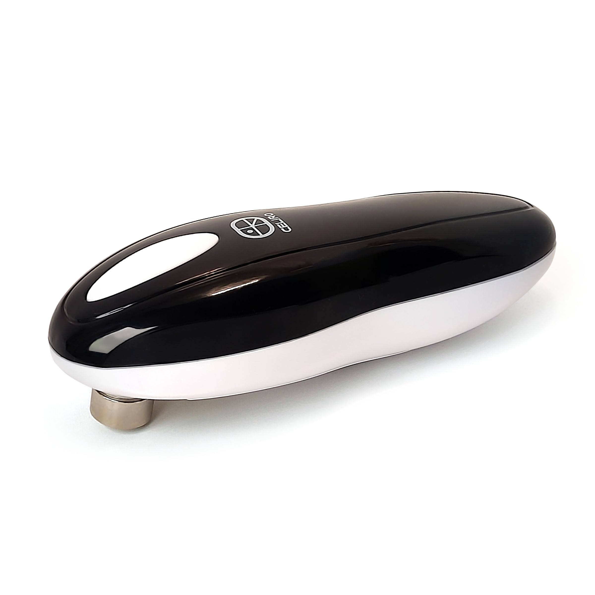 Apriscatole elettrico CELIRO A1 – Apriscatole con bordo liscio, avvio e arresto Easy-Touch, design ergonomico, compatto e senza fili - Nero