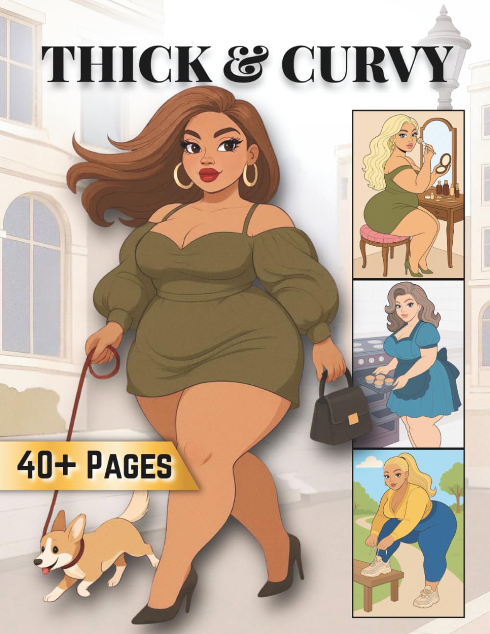Thick & Curvy: A Stylish Everyday-Life Coloring Book Celebrating Confident, Beautiful Women in All Their Curvy Glory