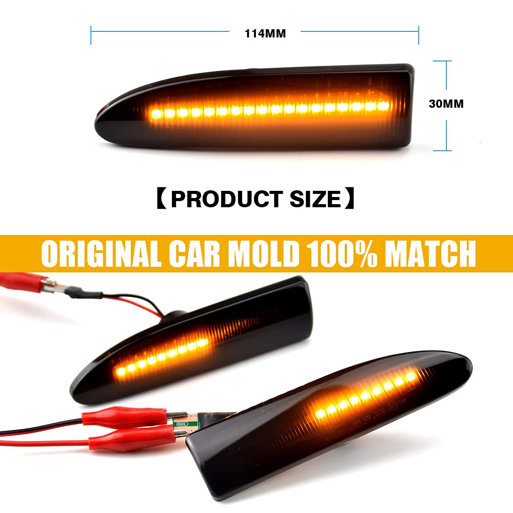 Saldi Coppia Di Luci Di Segnalazione Laterali LED Amber Flowing Water Led Turn Signal Side Marker Light For Bmw 3 Series E36 E46 E90 E91 1 Series E81 E82 E87 E88 P 2021376