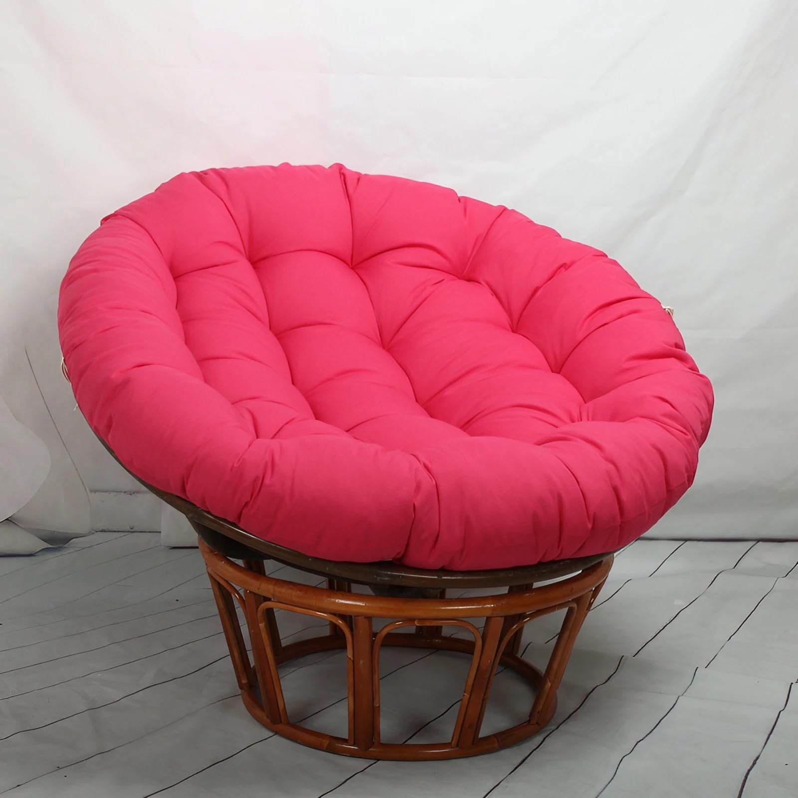 YHXAIQ Round Thickened Floor & Egg Chair Cushion - Polyester+Cotton Plush Comfort For Rocking/Hanging Chairs, Outdoor Garden & Indoor Sofa(Rose red,180 x 180 cm)