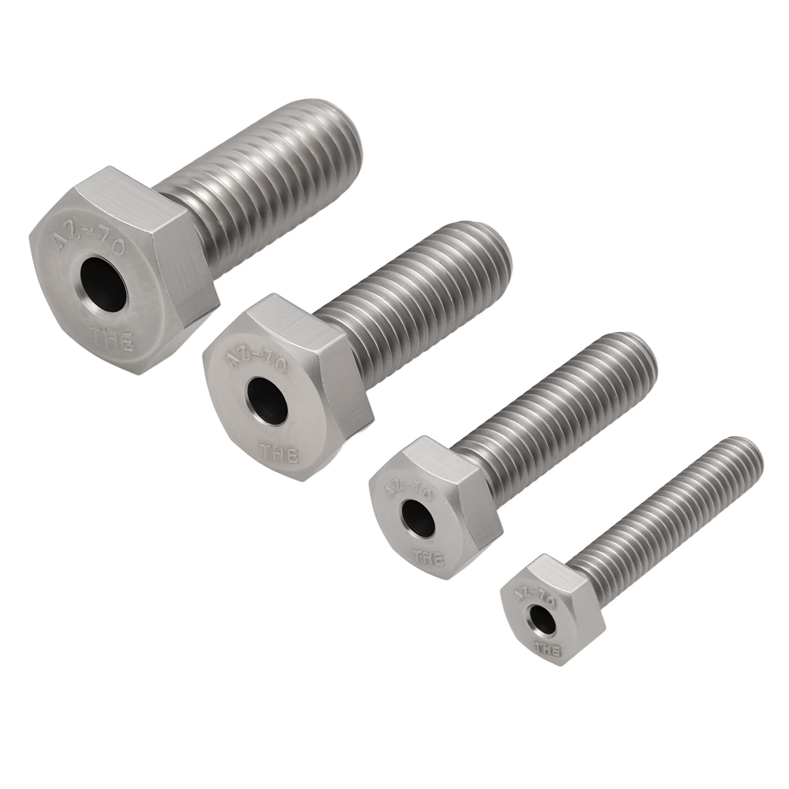 LT Easiyl Pack of 4 30mm M6 M8 M10 M12 Stainless Steel External Hex Hollow Screws for Drilling Broken Studs Drill Bit Guides