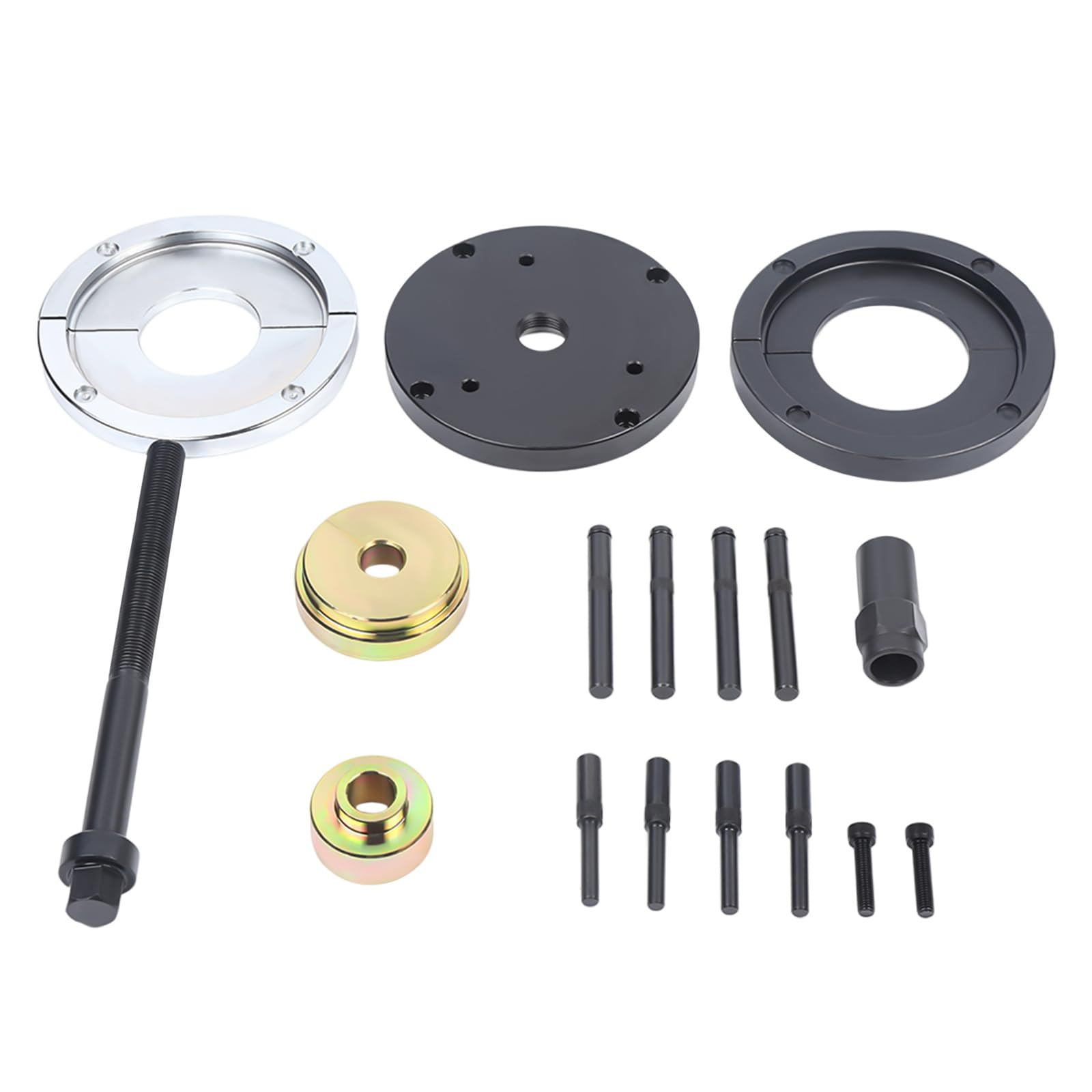 Set di attrezzi per cuscinetti ruota, 16 TLG, cuscinetto ruota 82 mm, strumento di montaggio, estrattore cuscinetto ruota