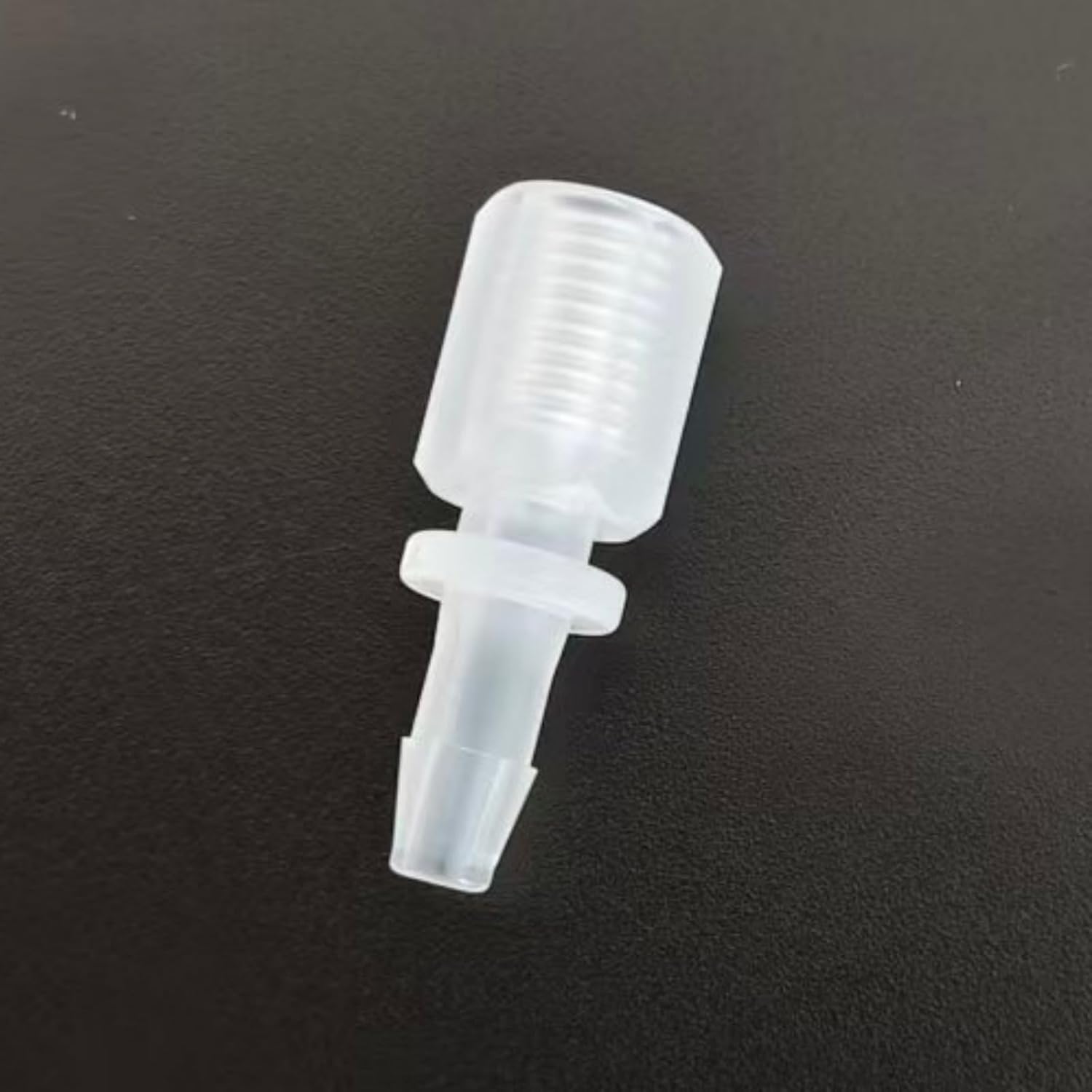 Plastic Female Threaded Straight Adapter for Food Machinery Laboratory Biochemical Analysis Instruments Bulk Clear PP 100 Pack (5/32'' Barbed to 1/4-28unf Thread)