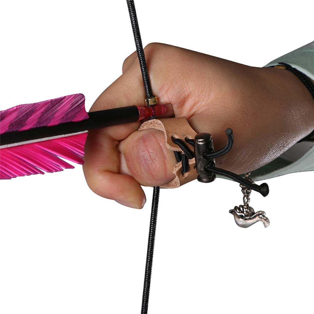 Toparchery Archery 2 Straps Arm Guard & 3 Finger Protective Gloves For Recurve Compound Long Bow Hunting Shooting Brown, Arm Guards - Canada - View #4