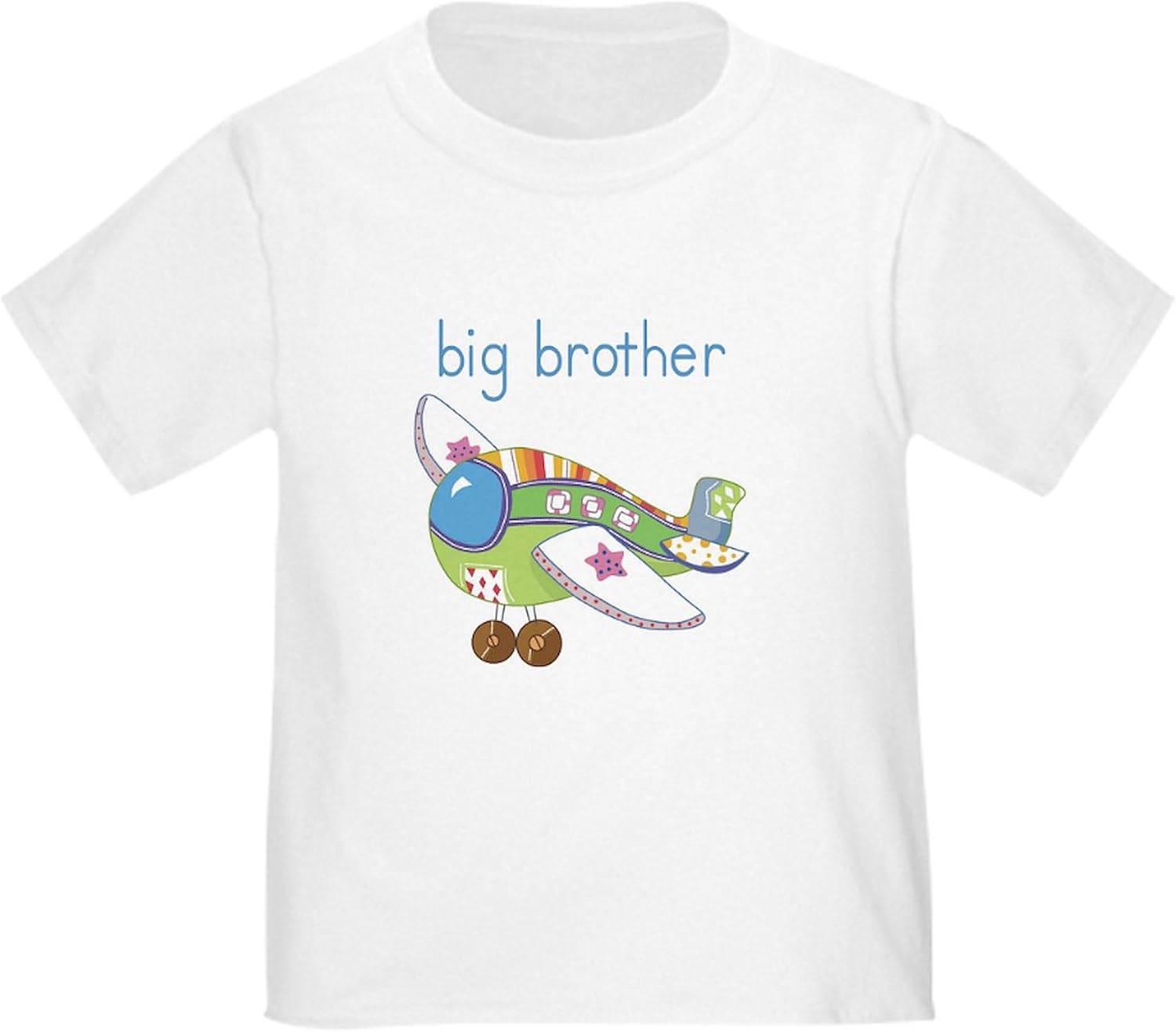 CafePress Airplane Big Brother Toddler T Shirt Cute Toddler Graphic Tee, 100% Cotton