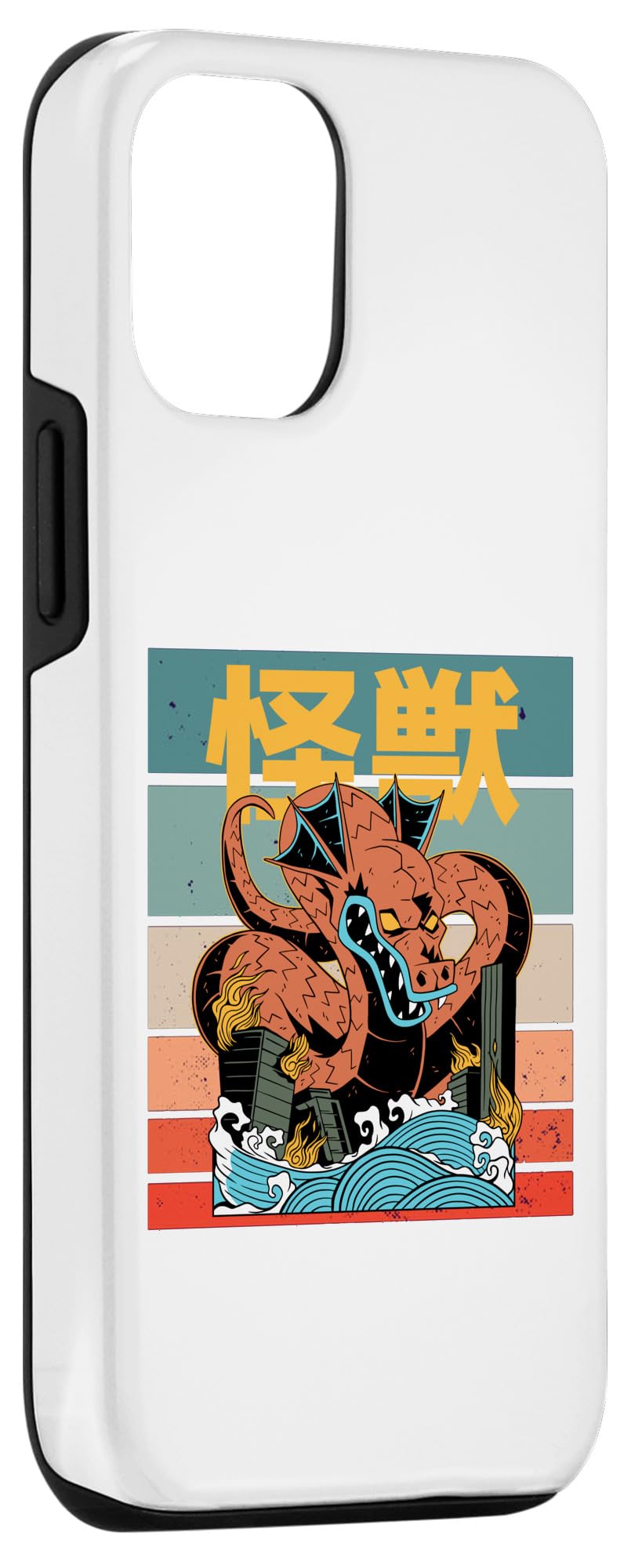 Kaiju Monster Japan Cityscape Destruction Chaos Japanese Case for iPhone 14 - Image 3