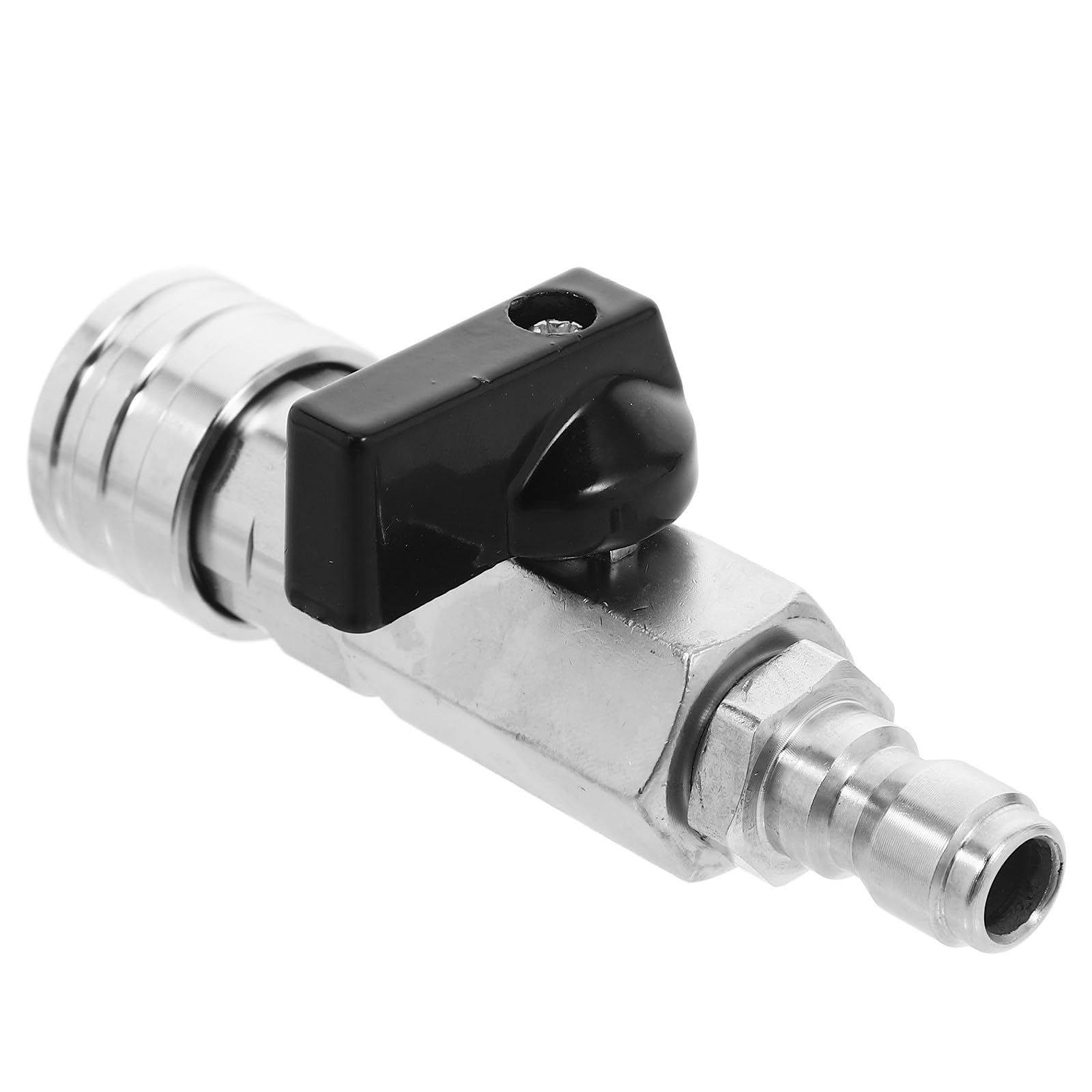 Healifty High Pressure Washer Stainless Steel Ball Valve 1/4 Inch Shut Off Valve with Male Female Connector for Power Washer Hose Accessories Suitable for Garden and Radiator Cleaning