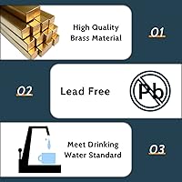 Vista 3 de Vintex Válvula recta PEX de compresión PEX de 1/2 pulgada x 3/8 pulgadas de diámetro exterior PEX paquete de 5 válvulas, válvula de cierre de agua