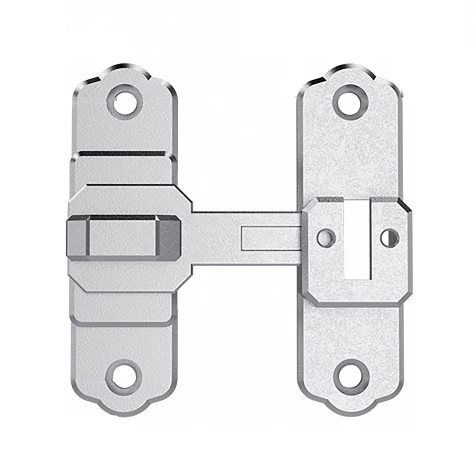 YDHSIKK Door Lock Bolt, Stainless Steel Double Lock Sliding Bolt Gate Door Latch 90 180 Degree Multicolor(Silver Long)