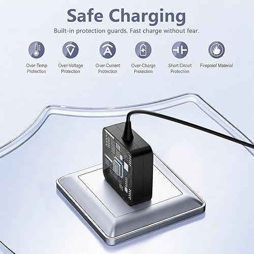 Miniatura 6 de Cargador USB C de 65 W compatible con Noco Boost X GBX45 GBX55 GBX75 GBX155, Air AX65 y Max GB250 GB251 GB500, fuente de alimentación de arranque de