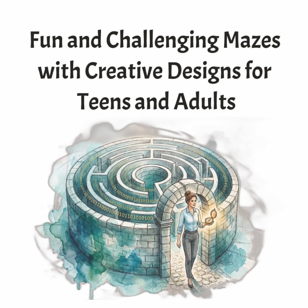 Fun and Challenging Mazes with Creative Designs for Teens and Adults: 3D MAZE WITH REAL ART