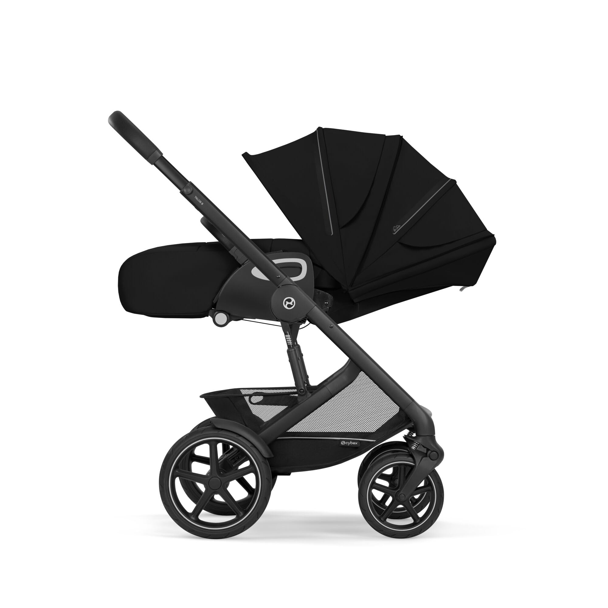CYBEX Gold TALOS S LUX Passeggino, Dalla Nascita Fino a 22 kg (circa 4 anni), Con Sospensioni Fuoristrada, Maniglione Regolabile e Posizione Reclinabile Ergonomica, Moon Black