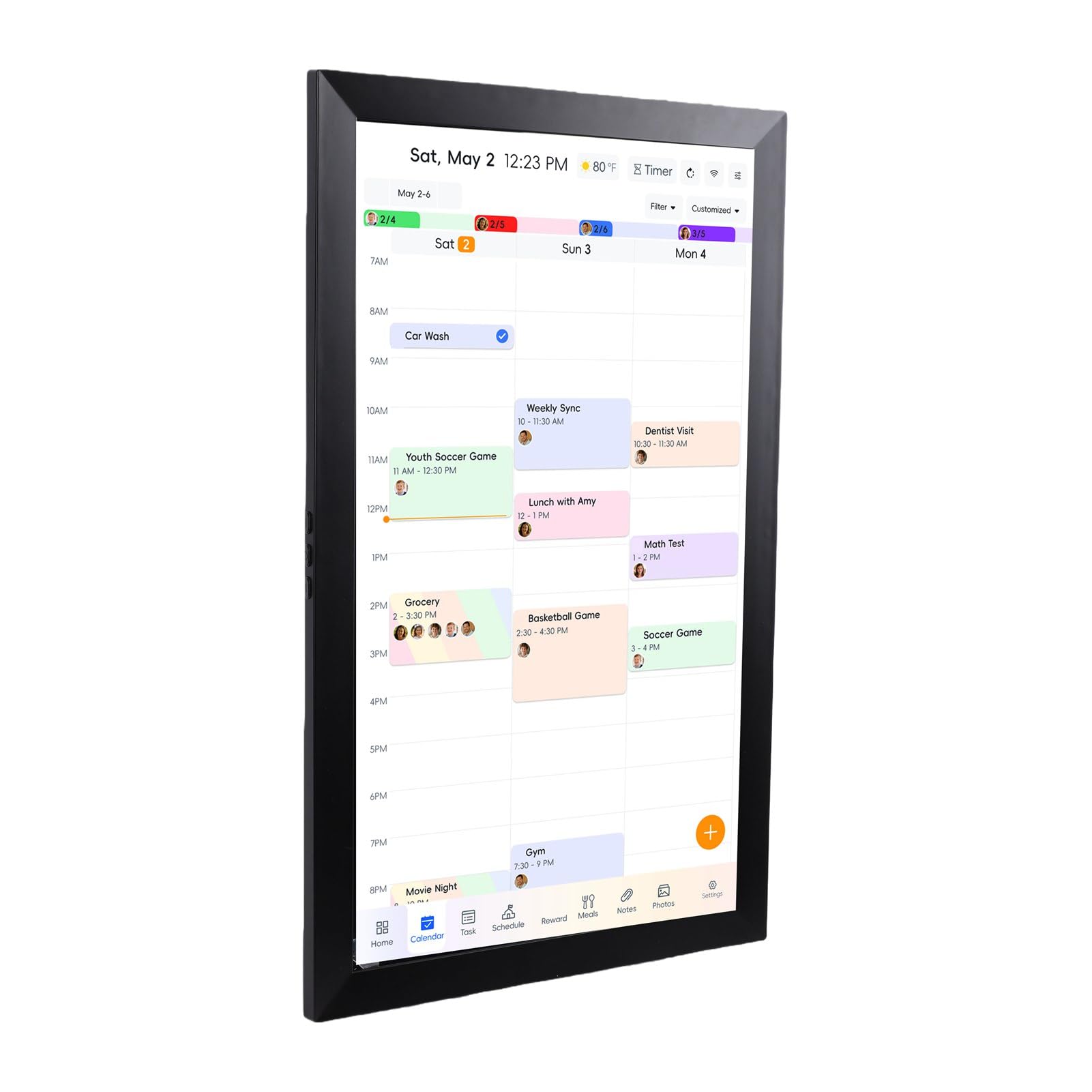 Denash 21.5 Zoll Smart Digitaler Kalender, Wandmontage Touchscreen