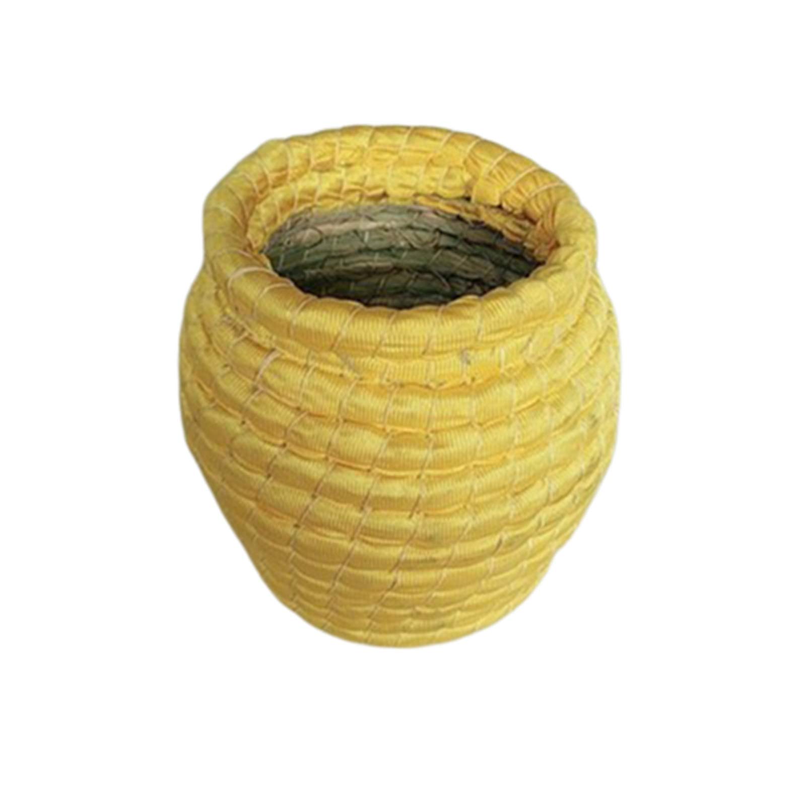 Nidi per Uccelli Nido di Uccello Intrecciato Paglia da Giardino all'aperto, Tessuto Rinforzato Esterno, Resistente e Bello, 19x16x14cm