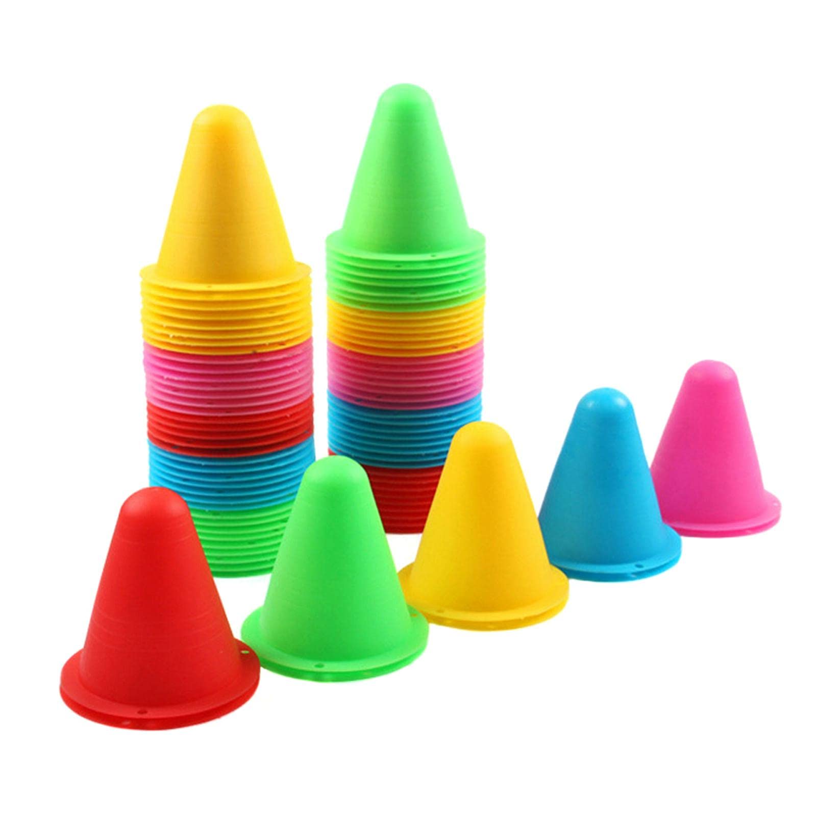 EMVANV 50 PCS Training Cone, Mini Agility Cones for Kids Sports, Portable Training Cones, Windproof Slalom Cones Inline Roller Skating Cones Pile Cup Roadblocks Traffic Road Cones Set (50 pcs) (B0BKGHYQG4) Amazon Price History, Amazon Price Tracker