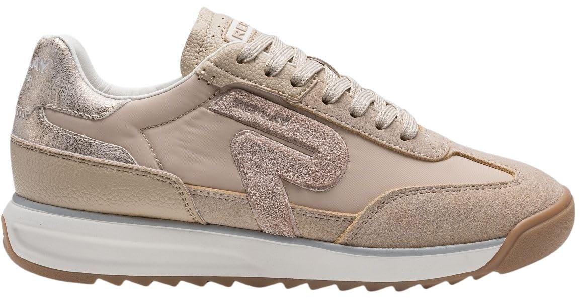 Replay Women's GWSIC Trainers, 1199 Beige Platinum, 41 EU
