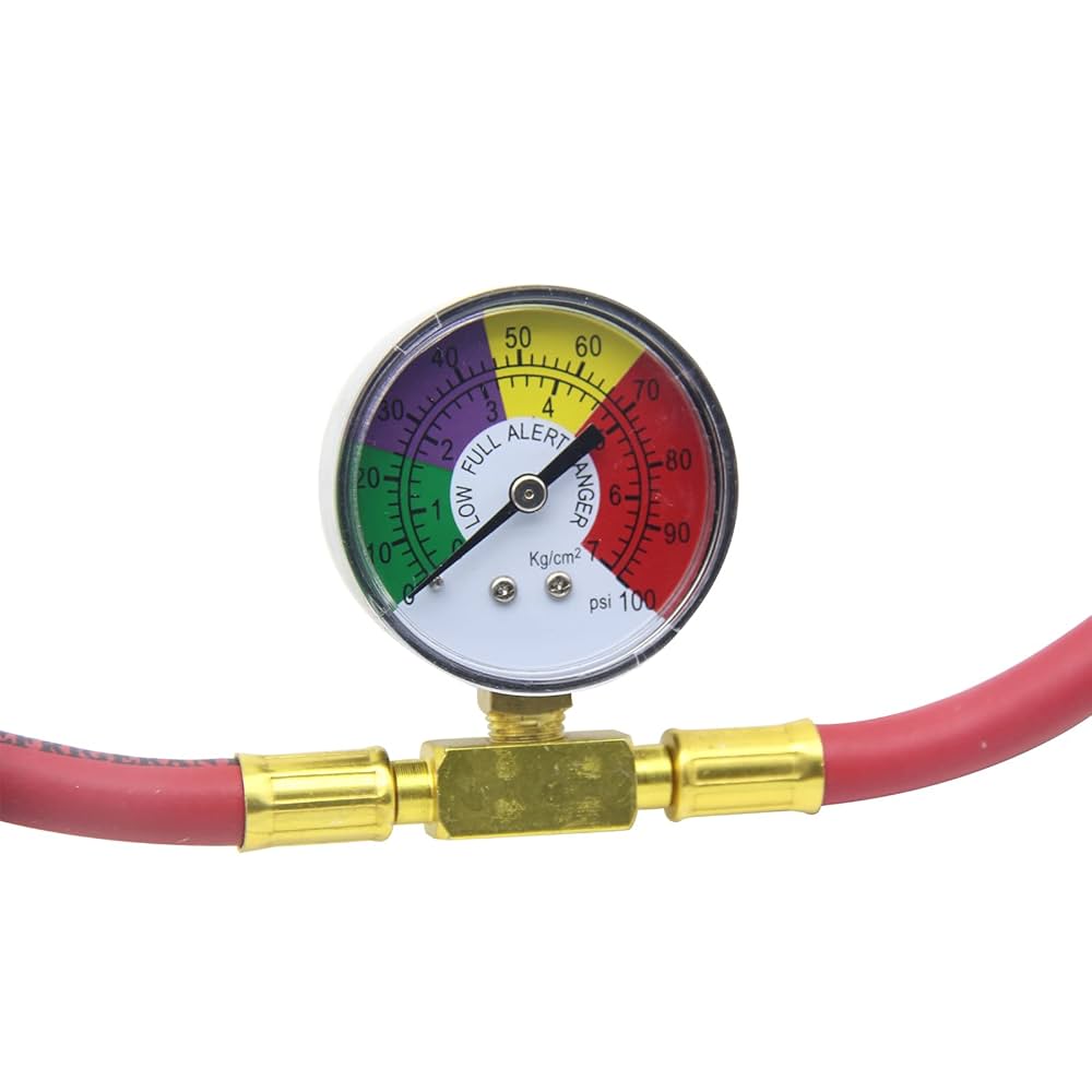 Amazon.co.jp: QDJUNE R1234YF 冷媒充電ホースキット 1/2 Acme