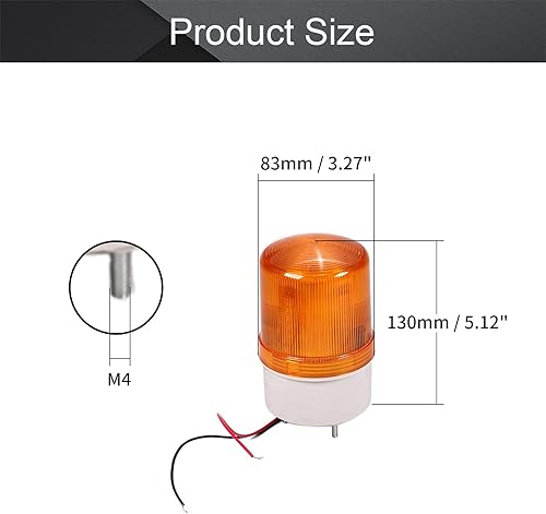 Vista 38 de Othmro Columna de luz de señal industrial LED alarma redonda torre indicador luz continua luz de advertencia roja verde DB 90db 24 V 3 W 1 unids