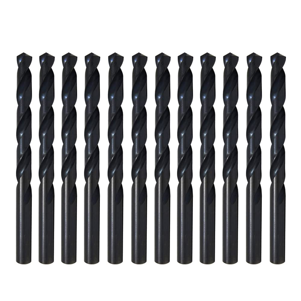 VALYRIANTOOL 12PCS 5/64 Inch HSS Twist Drill Bits | M2 Black Oxide Drill Bits Set | Fully Ground Jobber Length Drill Bits for Drilling on Mild Steel,