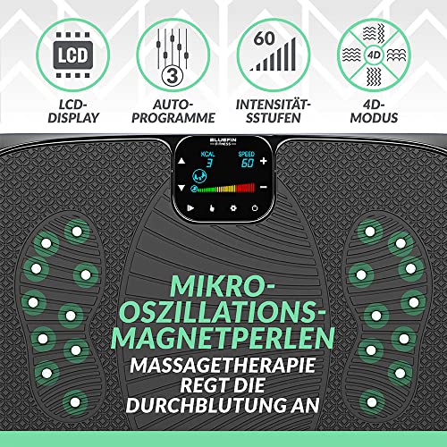 4D Vibrationsplatte – Leistungsstark mit 3 leisen Motoren | Leicht zu Bedienen | Magnetfeldtherapie Massage | Ultra… – Bild 3