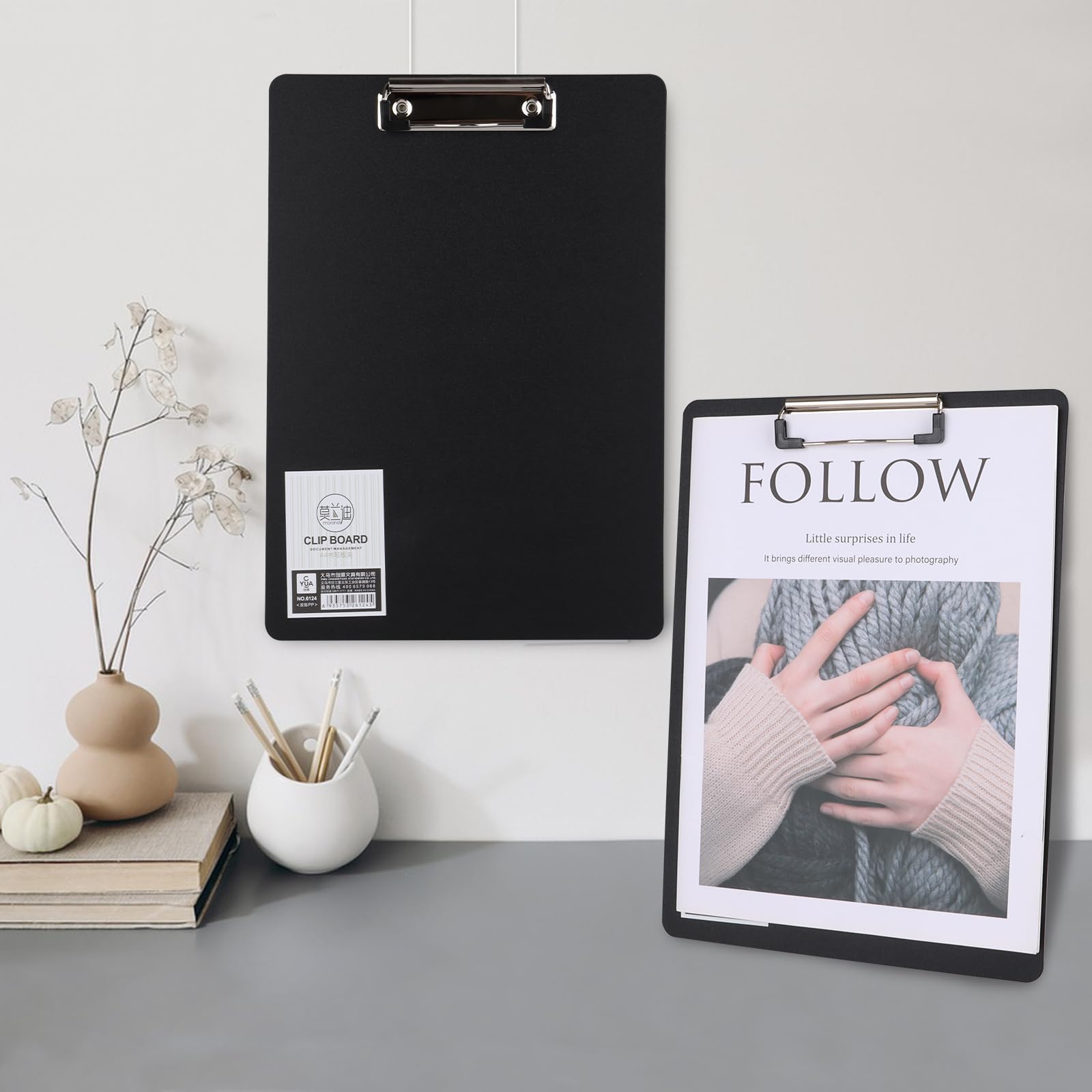 Amazon | やぬき 【4個セット】 バインダー a4 クリップボード 黒