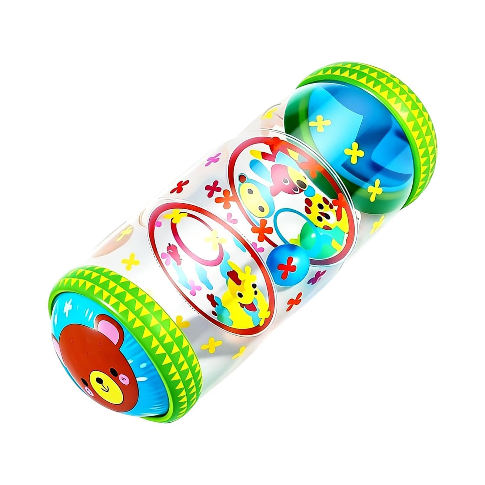 Juguete Rodillo De Gateo Inflable Con Sonido De Campana | Fomenta El Movimiento Y Equilibrio Para Bebés Y Niños Pequeños | Tamaño 24x24x5 Cm