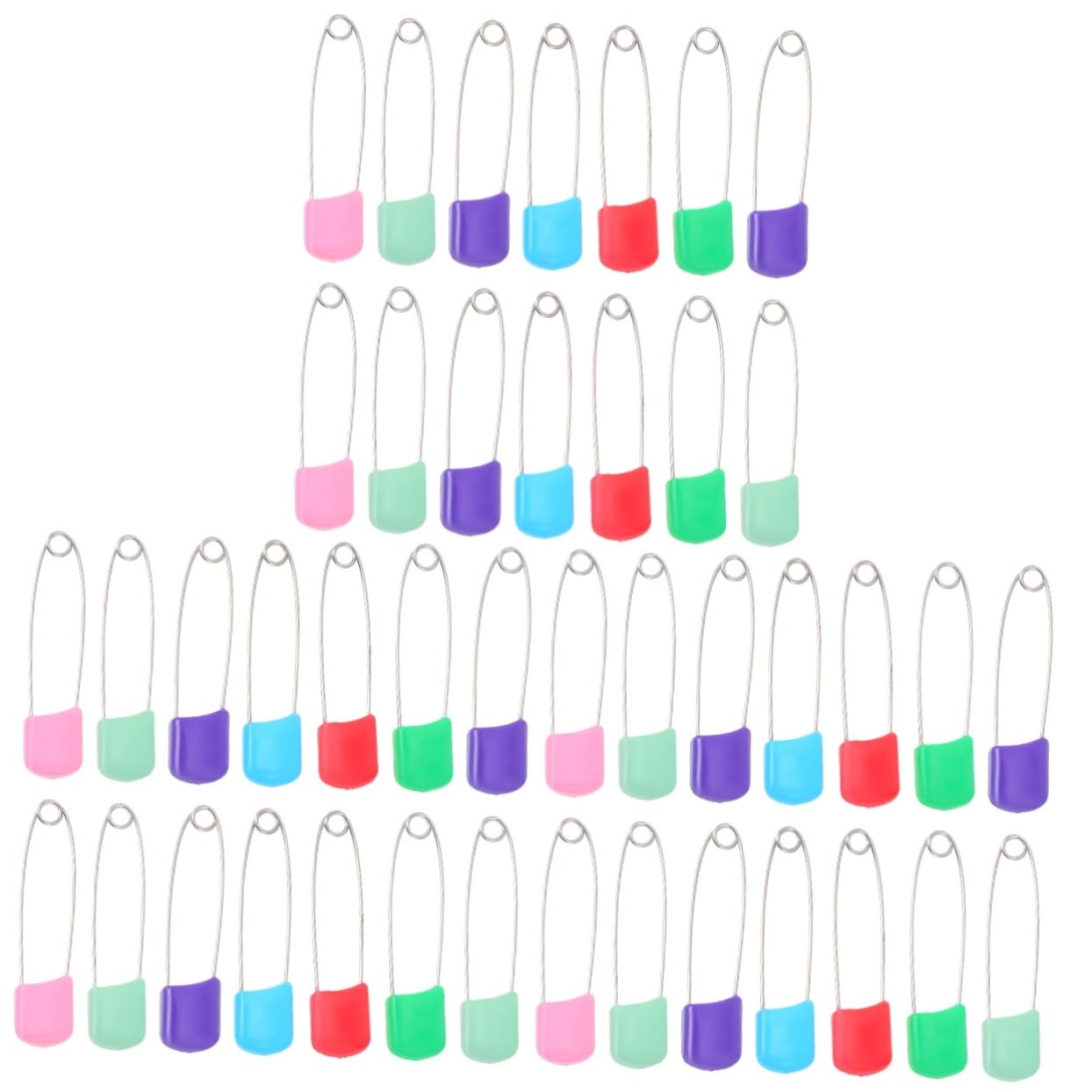 LALAFINA 3sets Infant Diaper Safety Brooches Locking Closures Assorted Kids Brooches Long Serving Life 100pcs*3