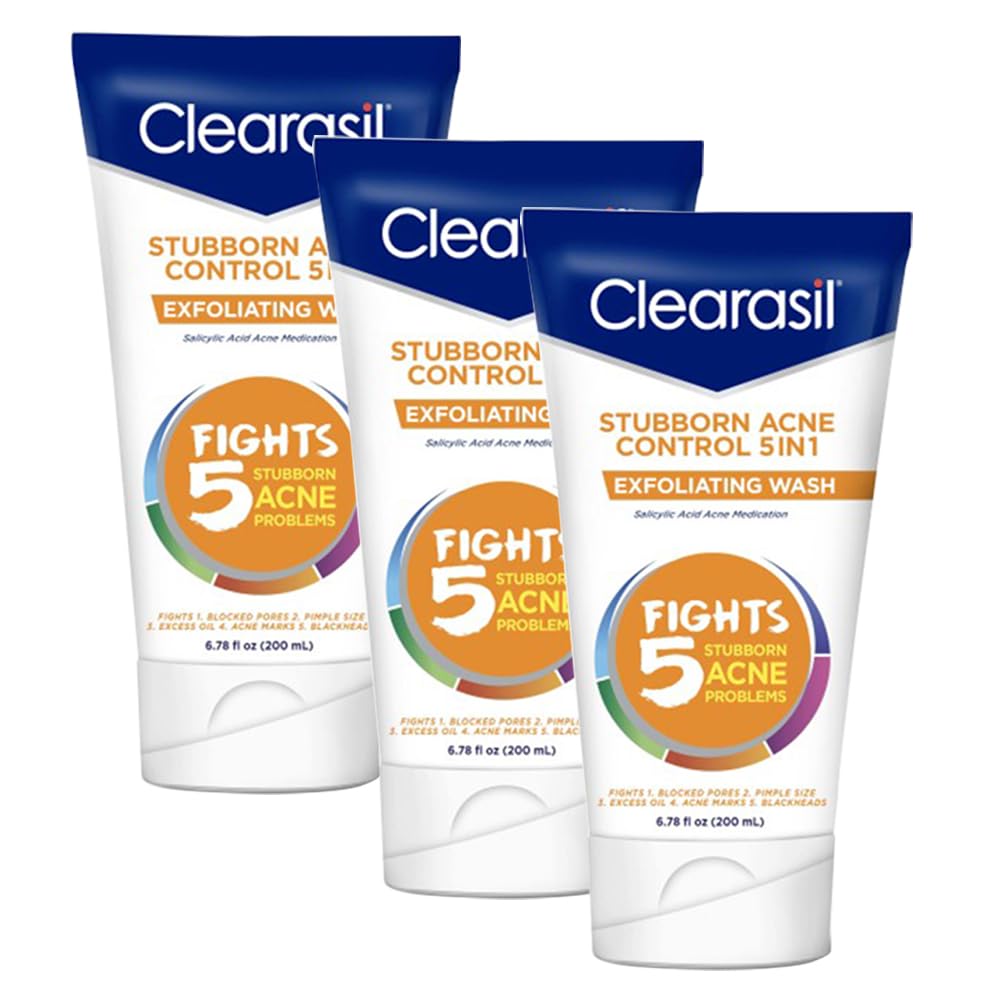 Clearasil Ultra 5in1 Exfoliating Wash, 6.78 oz. (Pack of 3)