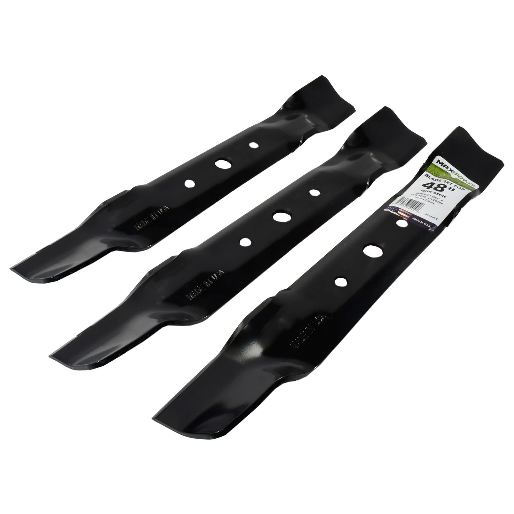 Maxpower Cuchillas de cortacésped 561807, sustituye a OEM # GX20250, GY20568, 50-2141, Negro