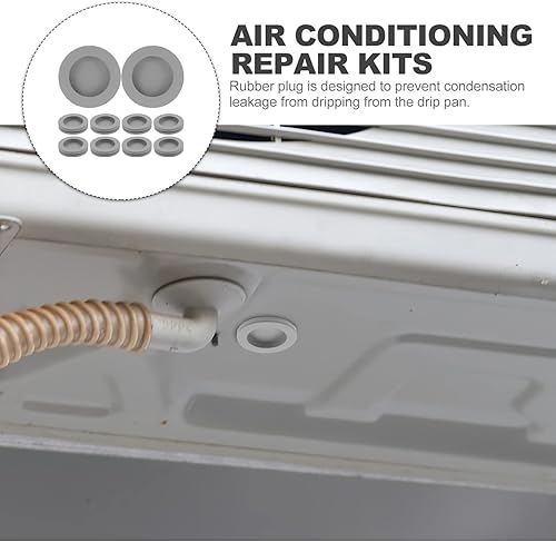 Miniatura 2 de OSALADI Tapones de drenaje de aire acondicionado, 10 piezas de repuesto de tapón de orificio de goma, accesorios de aire acondicionado de 1.024 in