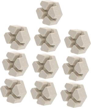 COLLBATH 10Pcs Ceramic Coral Plate Base for Aquarium Fragging Durable Smooth Surface Coral Plug Bases for Reef Rack and Fish Tank
