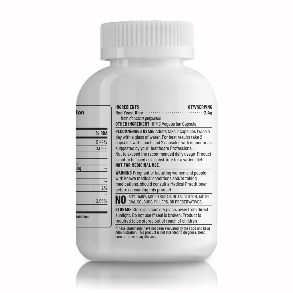 Unived Red Yeast Rice, 1200mg Per Serving, For Heart Health & Cholesterol Management, 120 Capsules Unived Red Yeast Rice, 1200mg Per Serving, For Heart Health & Cholesterol Management, 120 Capsules