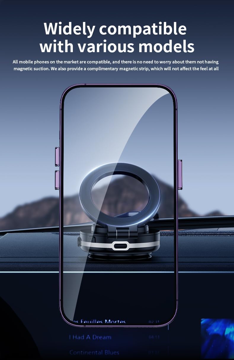 Hama Ventouse Support De Téléphone Portable Pour Voiture Fixation Magntique 62031756